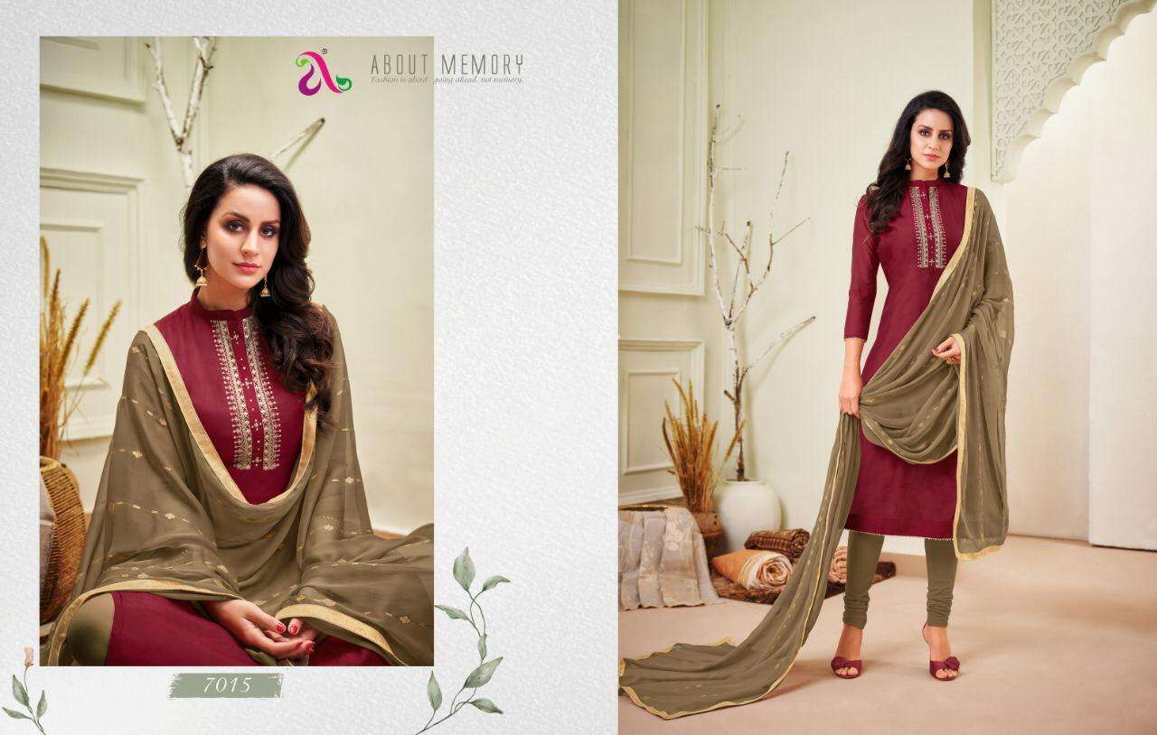 DAIRY MILK VOL-31 BY ANGROOP PLUS 7002 TO 7017 SERIES BEAUTIFUL STYLISH FANCY COLORFUL CASUAL WEAR & ETHNIC WEAR CHANDERI COTTON DRESSES AT WHOLESALE PRICE